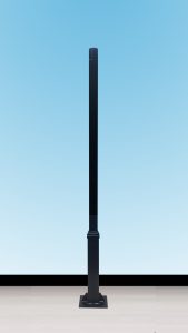 Poste ornamental telescópico metálico galvanizado, tubo cuadrado